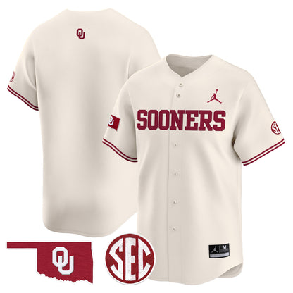 Oklahoma Sooners 2024 Vapor Premier Limited Jersey V2 - SEC Patch - All Stitched