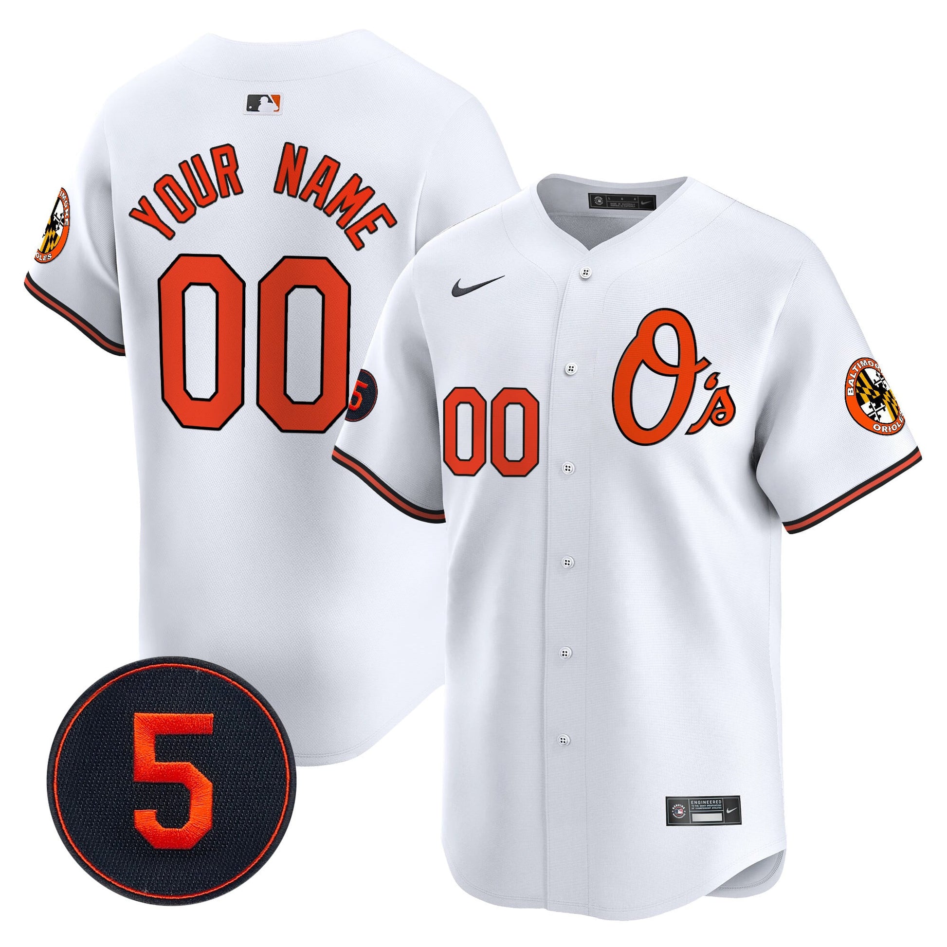 Baltimore Orioles Robinson Patch Vapor Premier Limited Custom Jersey V4 - All Stitched