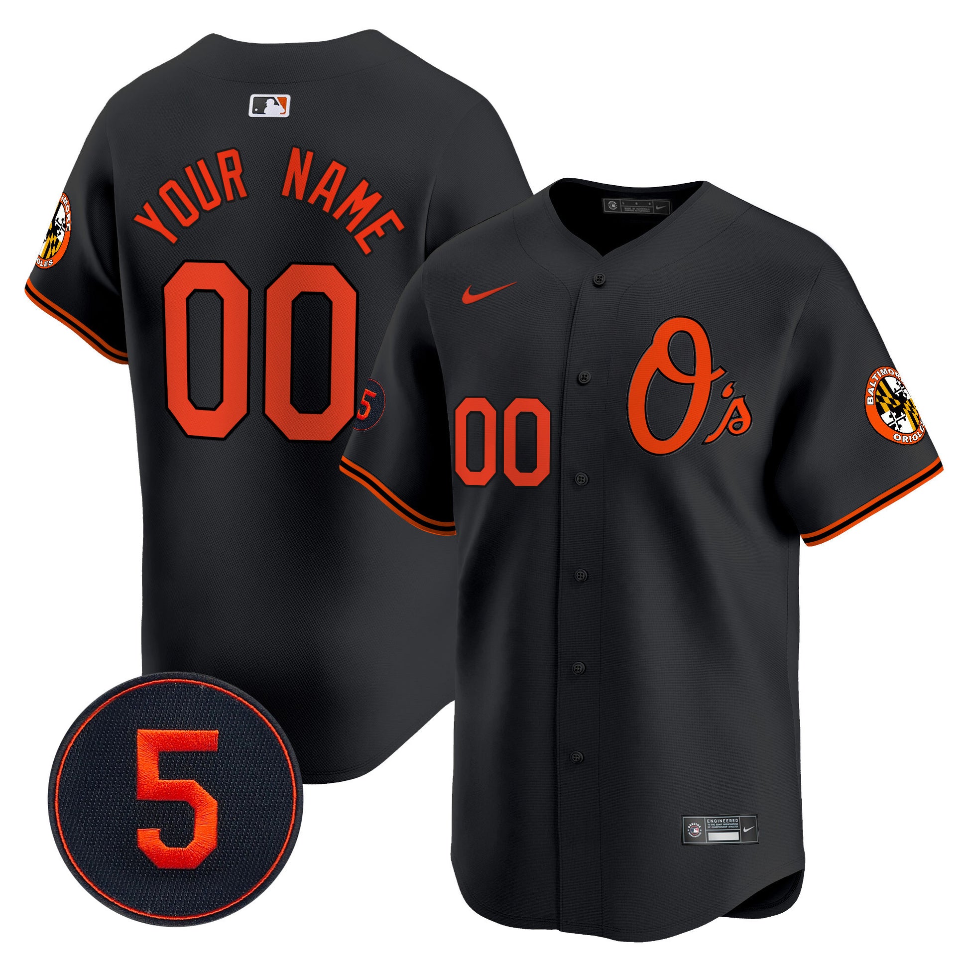 Baltimore Orioles Robinson Patch Vapor Premier Limited Custom Jersey V4 - All Stitched