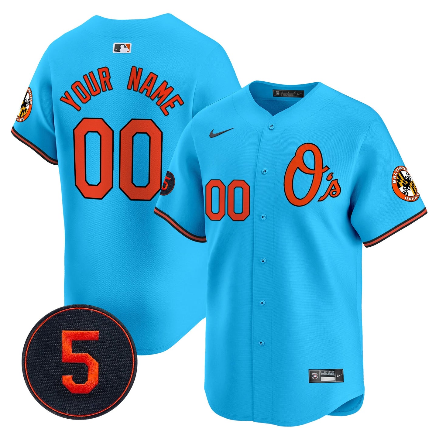Baltimore Orioles Robinson Patch Vapor Premier Limited Custom Jersey V4 - All Stitched