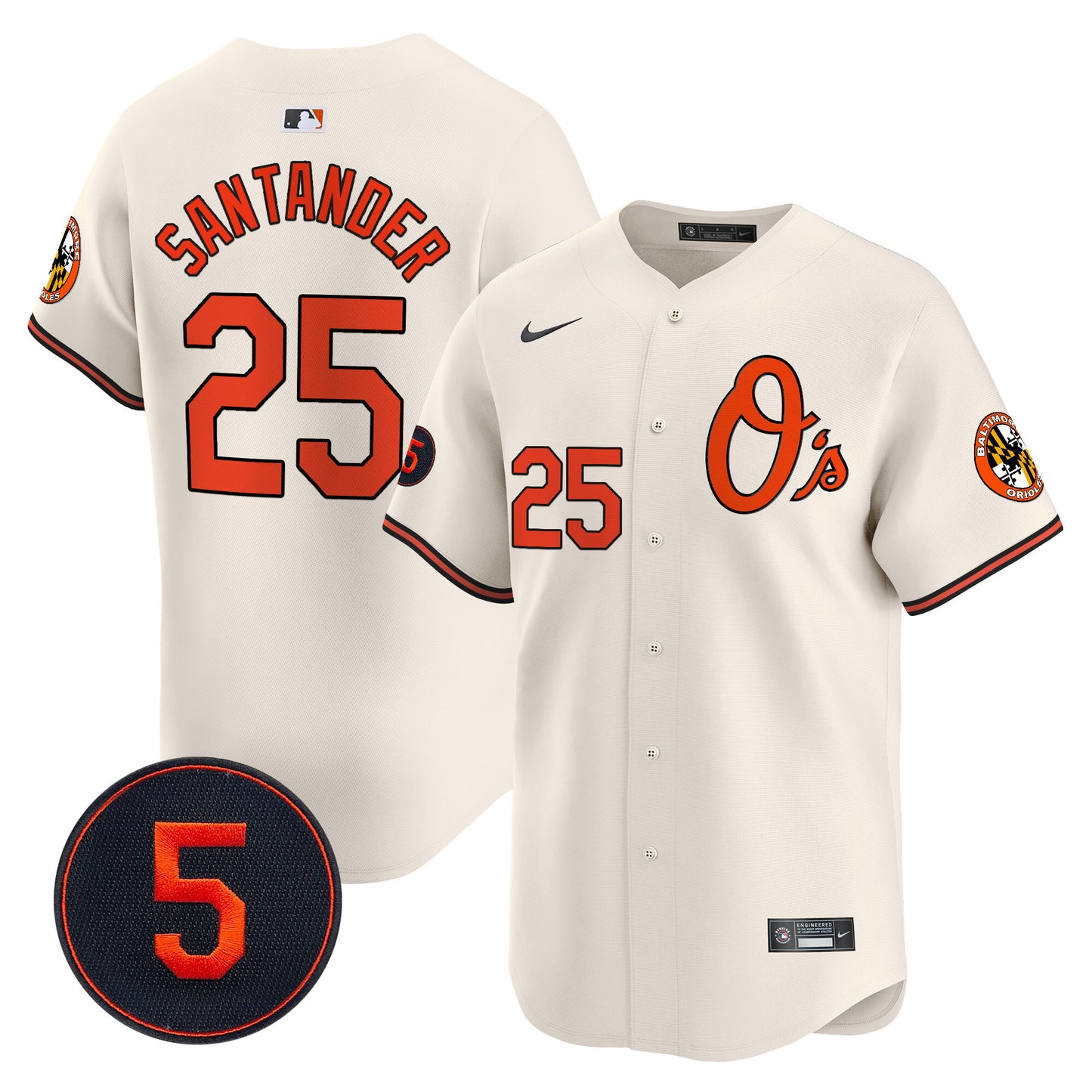 Baltimore Orioles Robinson Patch Vapor Premier Limited Jersey V4 - All Stitched