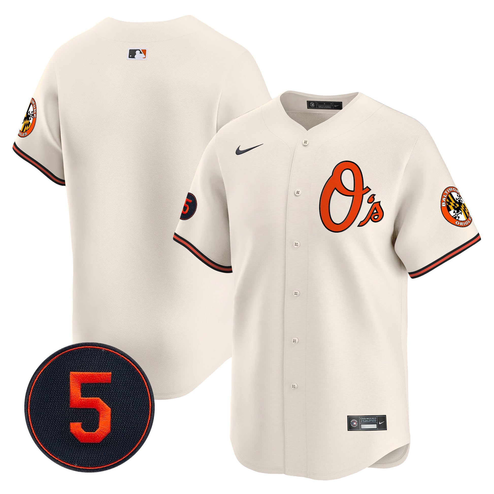 Baltimore Orioles Robinson Patch Vapor Premier Limited Jersey V4 - All Stitched