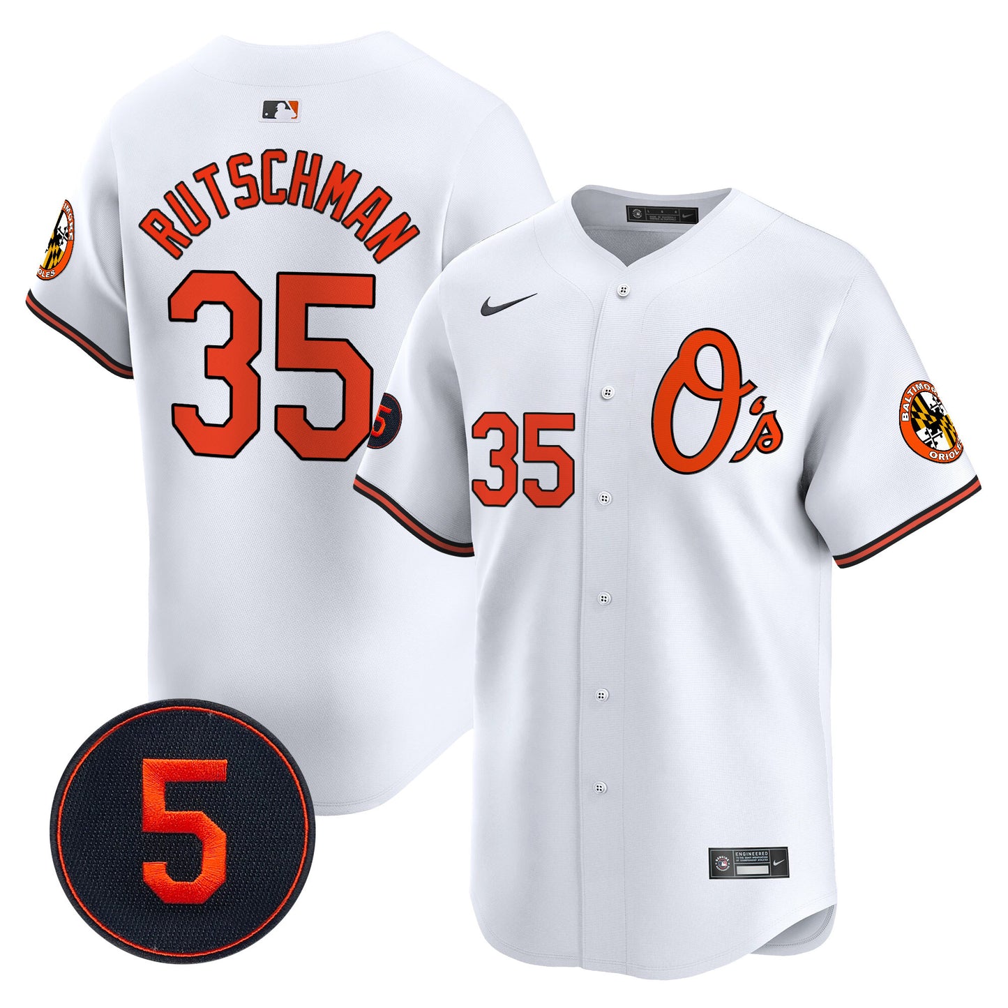 Baltimore Orioles Robinson Patch Vapor Premier Limited Jersey V4 - All Stitched