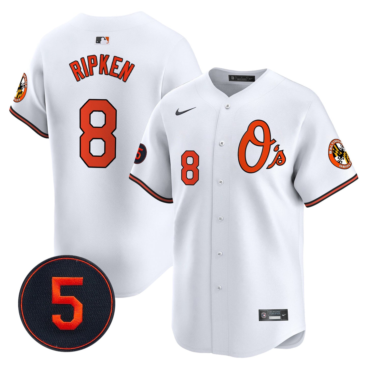Baltimore Orioles Robinson Patch Vapor Premier Limited Jersey V4 - All Stitched
