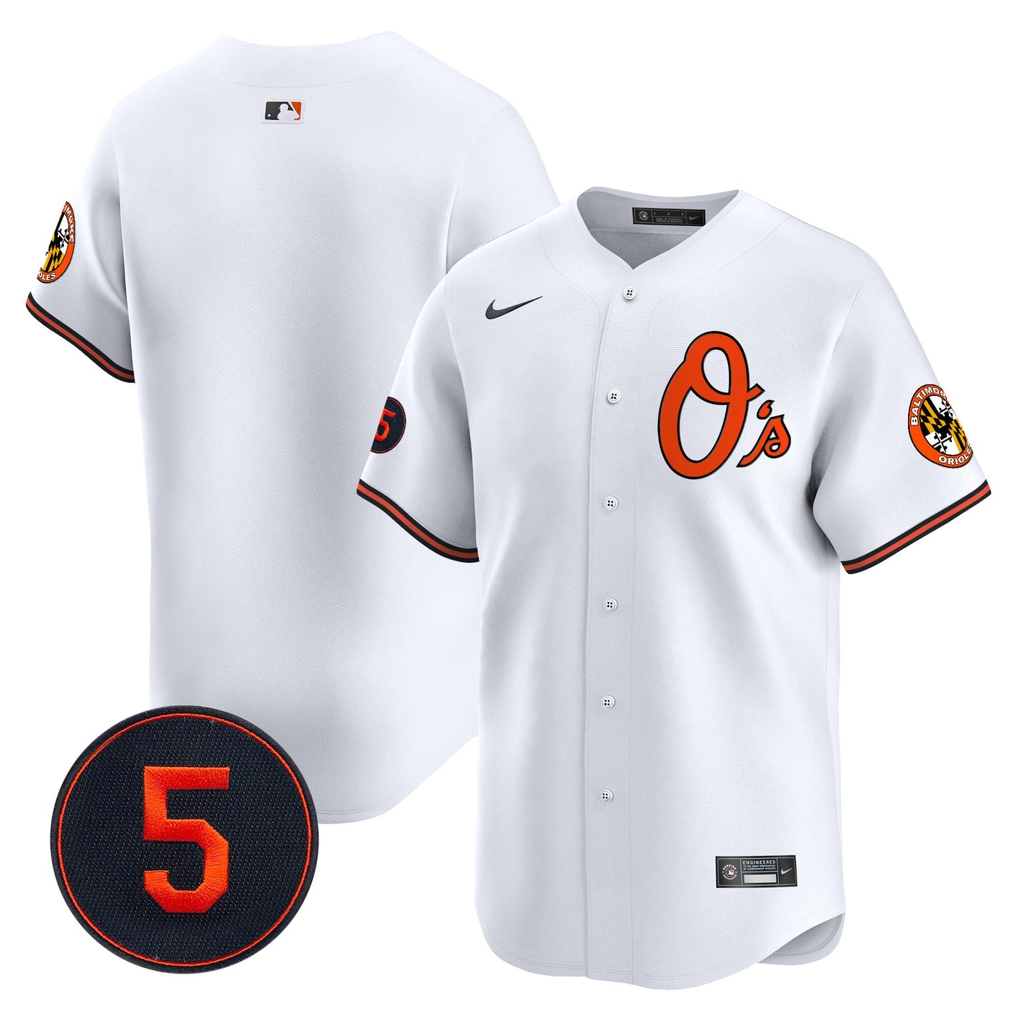 Baltimore Orioles Robinson Patch Vapor Premier Limited Jersey V4 - All Stitched