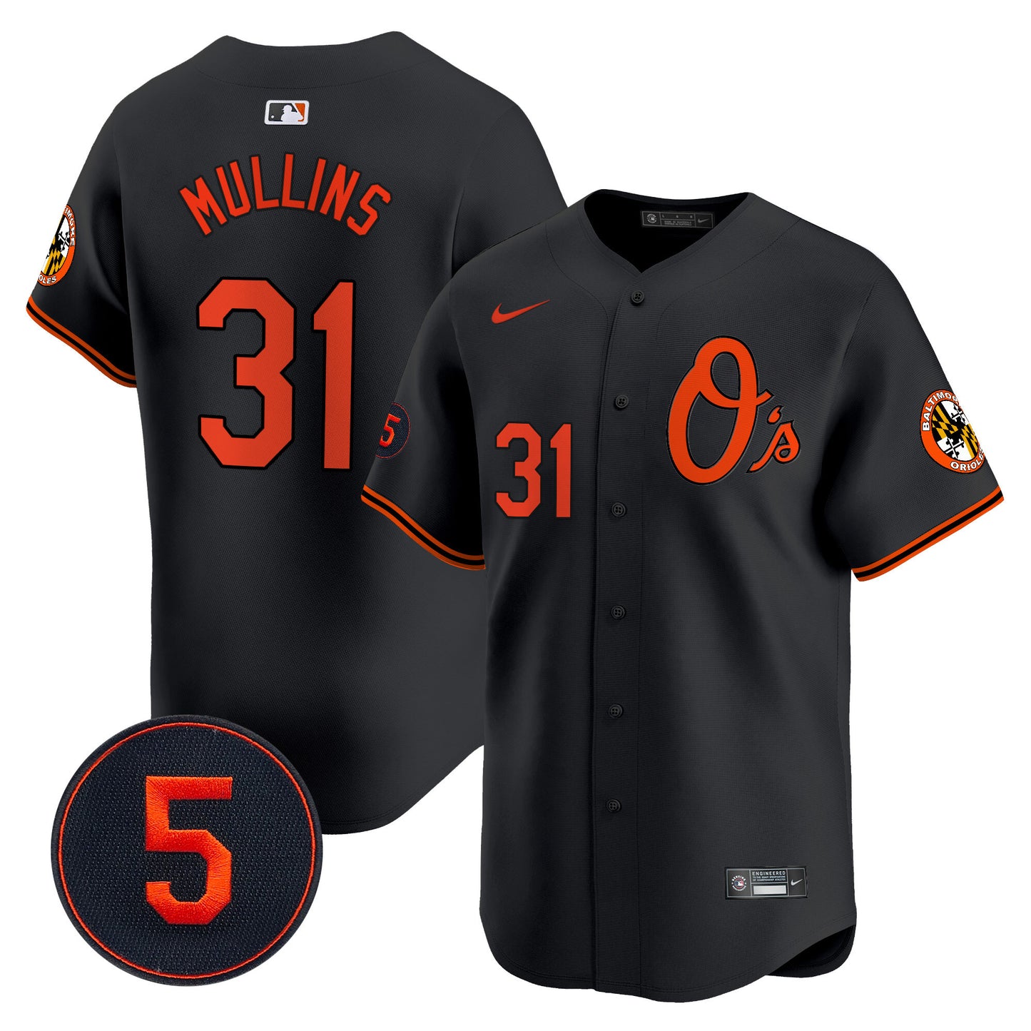 Baltimore Orioles Robinson Patch Vapor Premier Limited Jersey V4 - All Stitched