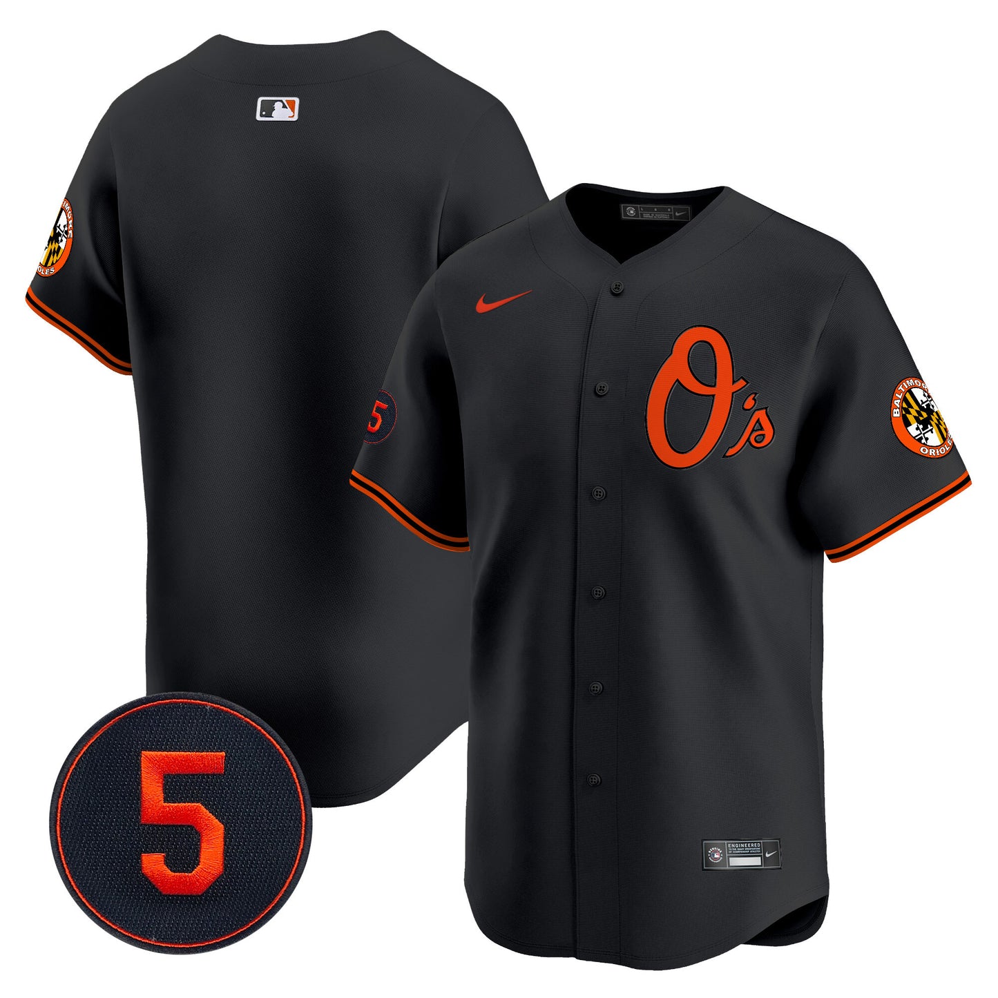 Baltimore Orioles Robinson Patch Vapor Premier Limited Jersey V4 - All Stitched