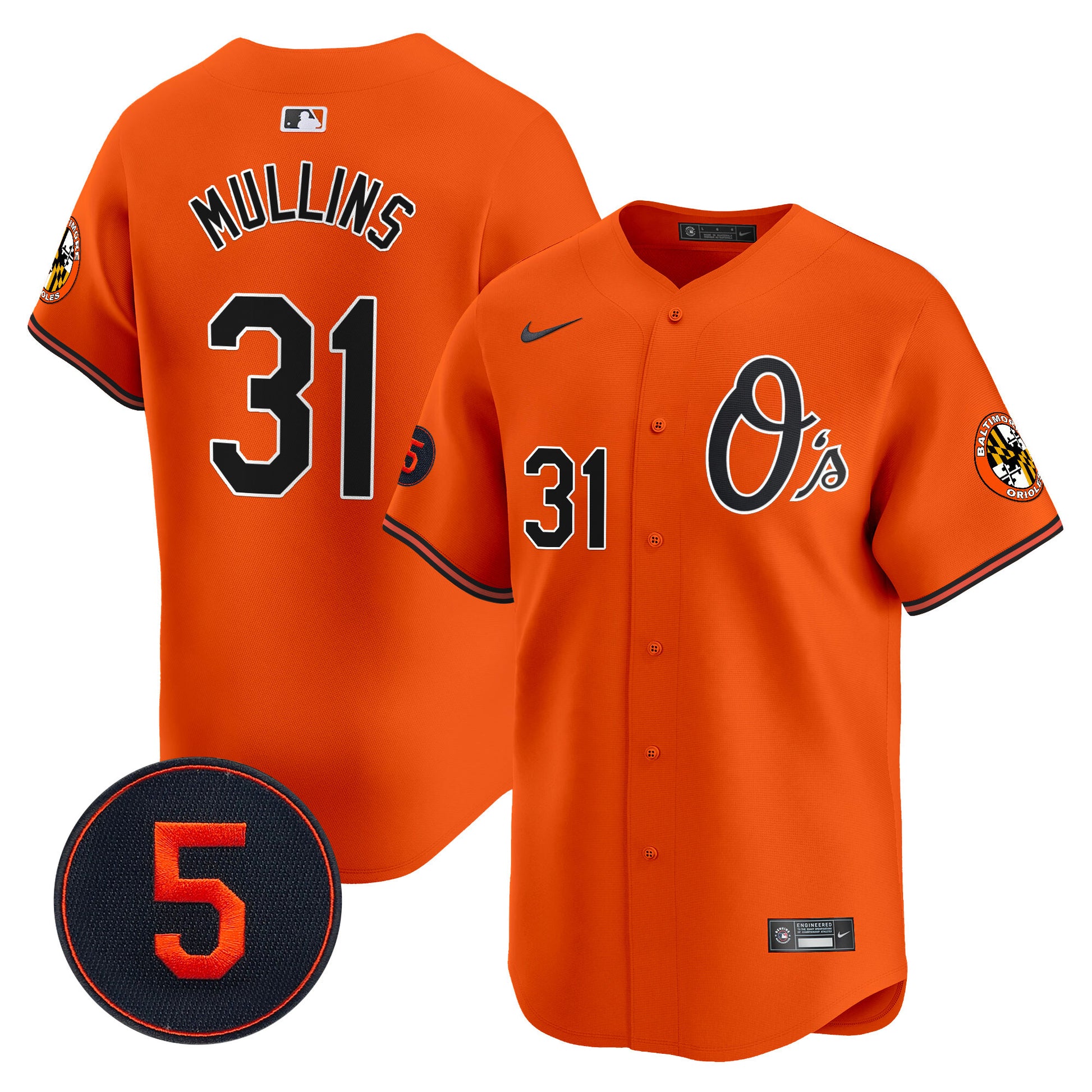 Baltimore Orioles Robinson Patch Vapor Premier Limited Jersey V4 - All Stitched
