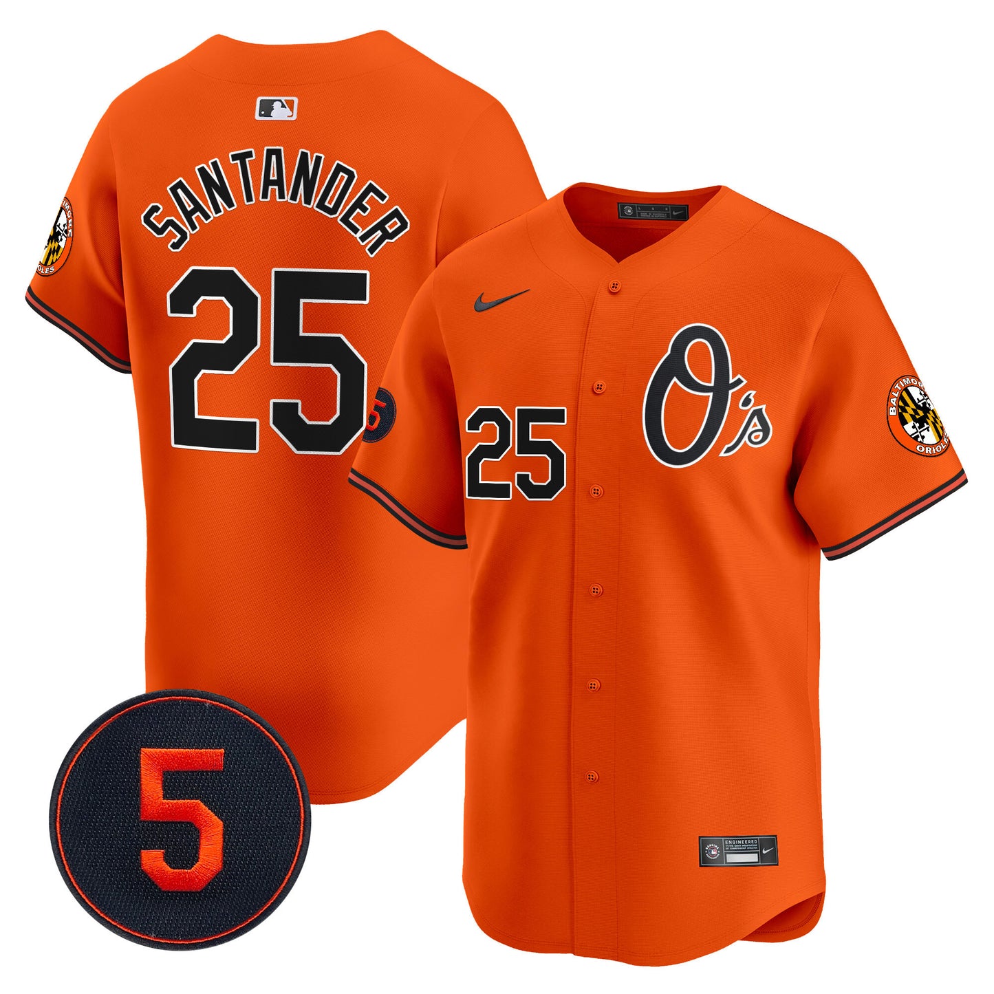 Baltimore Orioles Robinson Patch Vapor Premier Limited Jersey V4 - All Stitched
