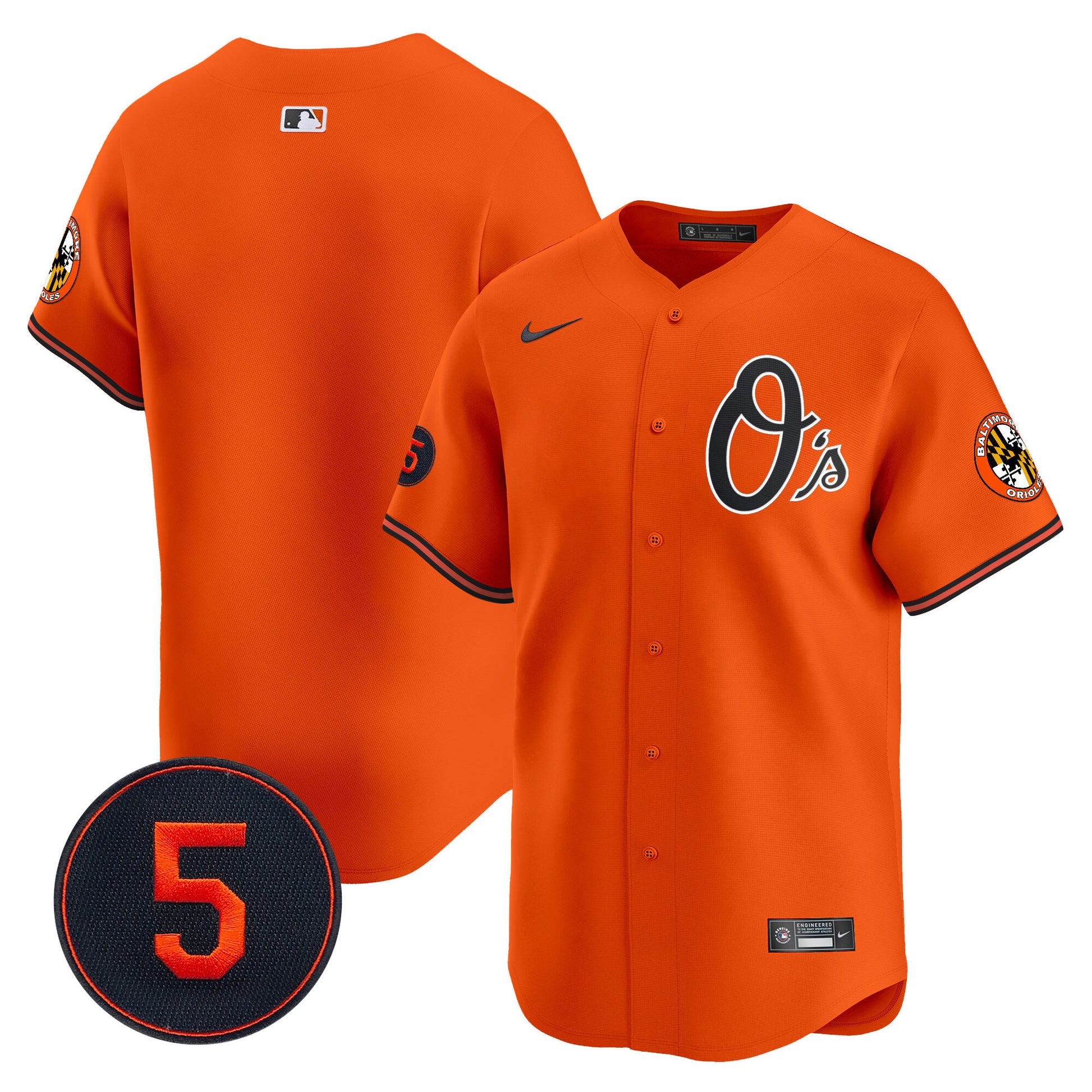 Baltimore Orioles Robinson Patch Vapor Premier Limited Jersey V4 - All Stitched