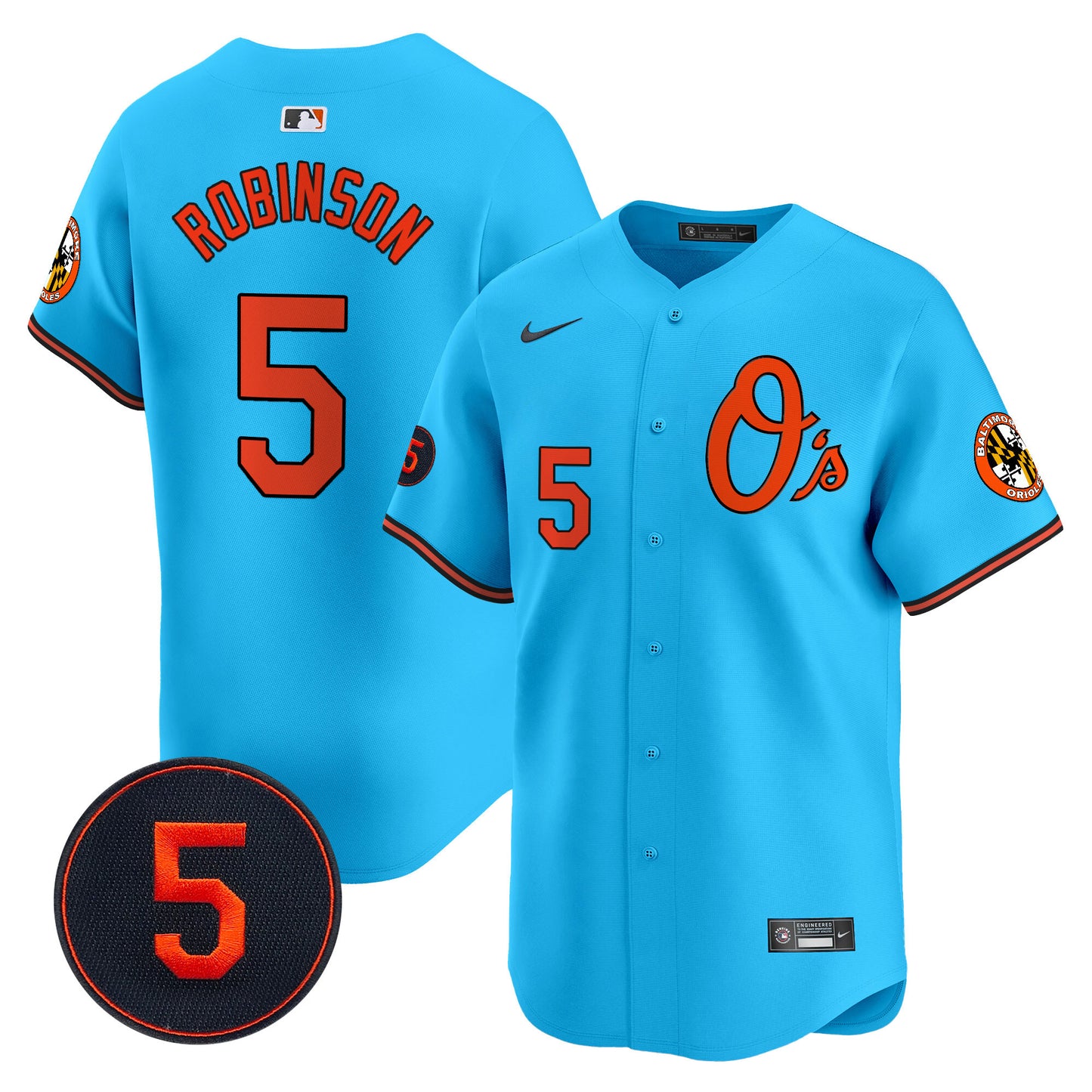 Baltimore Orioles Robinson Patch Vapor Premier Limited Jersey V4 - All Stitched