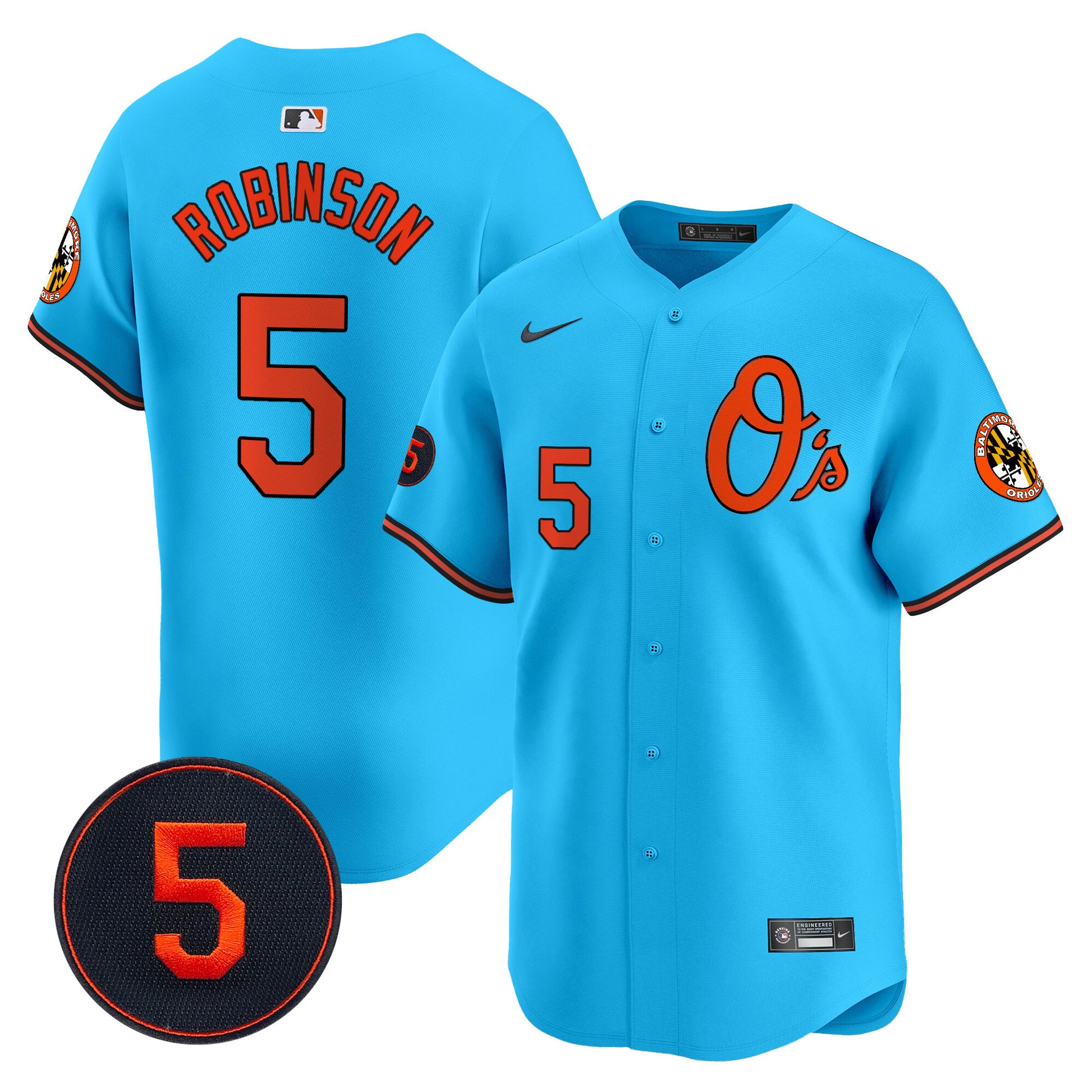 Baltimore Orioles Robinson Patch Vapor Premier Limited Jersey V4 - All Stitched