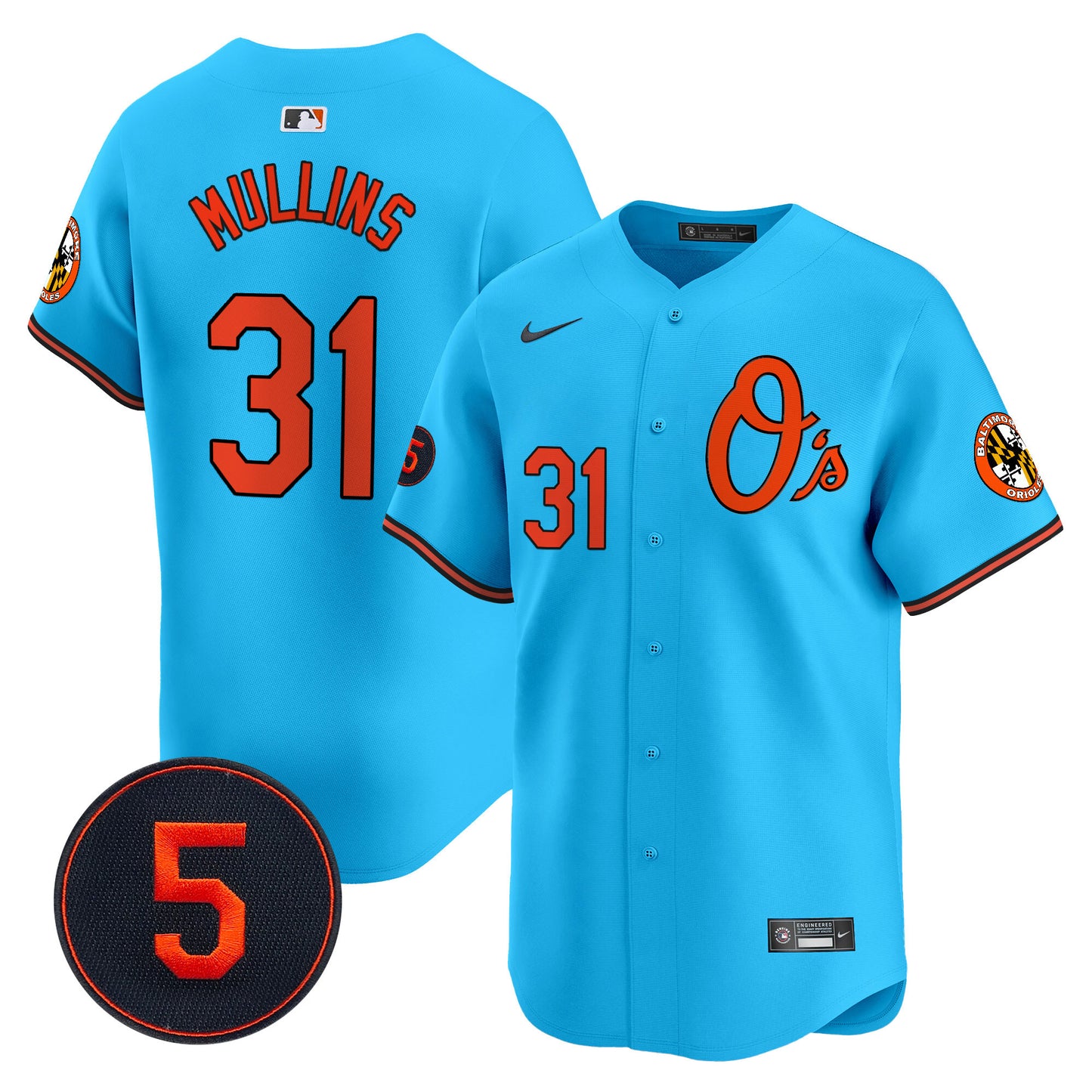 Baltimore Orioles Robinson Patch Vapor Premier Limited Jersey V4 - All Stitched