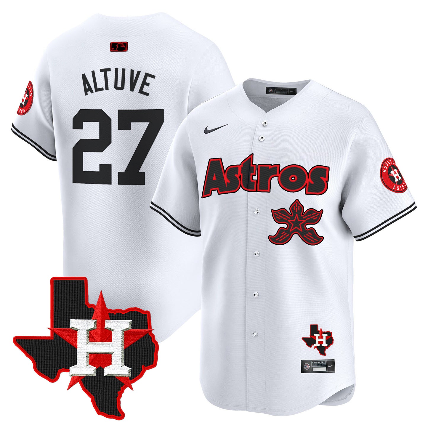 Men's Astros Stranger Things Vapor Premier Limited Jersey - All Stitched