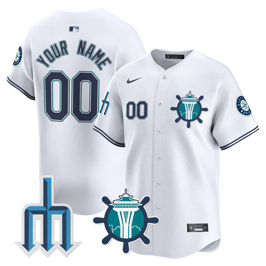 Seattle Mariners Trident Patch Vapor Premier Limited Custom Jersey - All Stitched