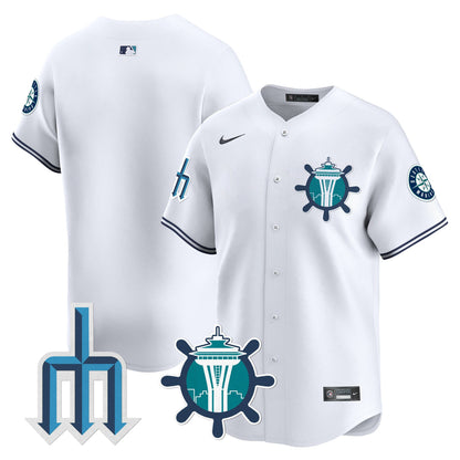 Seattle Mariners Trident Patch Vapor Premier Limited Jersey - All Stitched