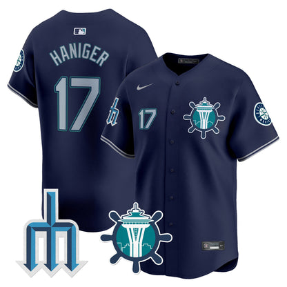 Seattle Mariners Trident Patch Vapor Premier Limited Jersey - All Stitched