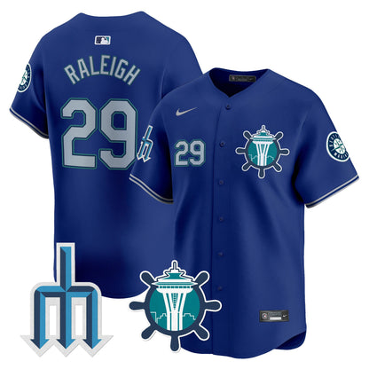 Seattle Mariners Trident Patch Vapor Premier Limited Jersey - All Stitched