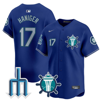 Seattle Mariners Trident Patch Vapor Premier Limited Jersey - All Stitched