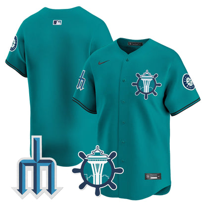 Seattle Mariners Trident Patch Vapor Premier Limited Jersey - All Stitched