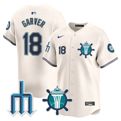 Seattle Mariners Trident Patch Vapor Premier Limited Jersey - All Stitched