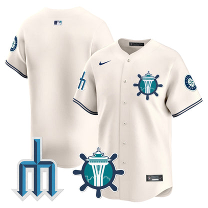 Seattle Mariners Trident Patch Vapor Premier Limited Jersey - All Stitched