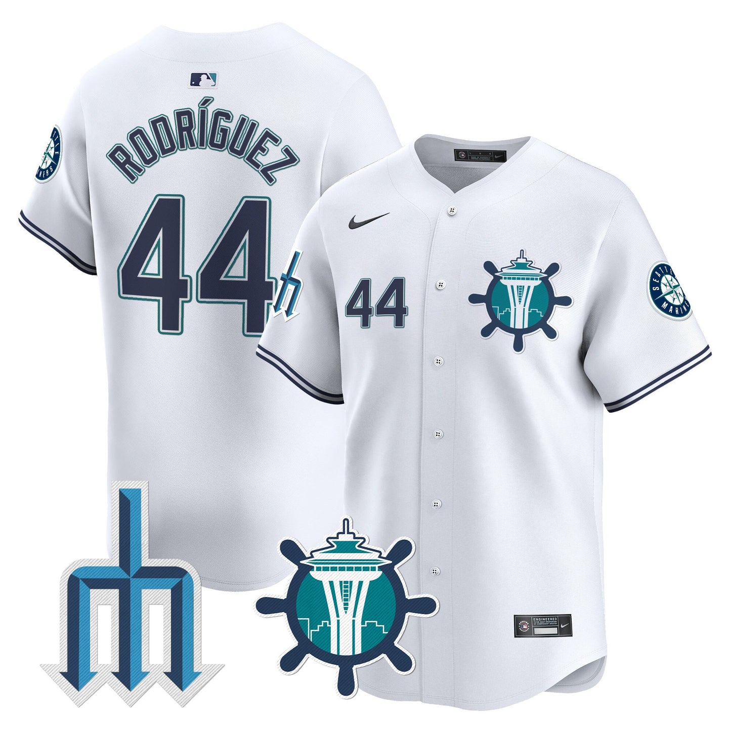 Seattle Mariners Trident Patch Vapor Premier Limited Jersey - All Stitched