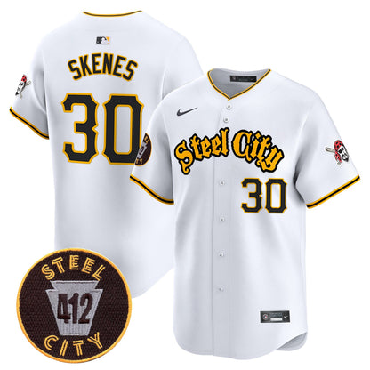 Pittsburgh Pirates 412 Patch Vapor Premier Limited Jersey - All Stitched