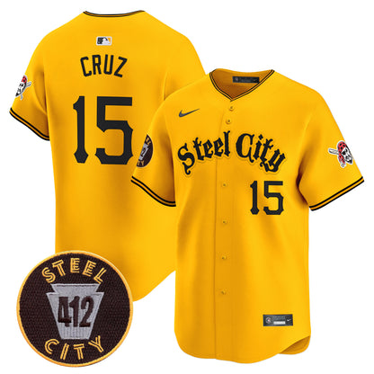 Pittsburgh Pirates 412 Patch Vapor Premier Limited Jersey - All Stitched