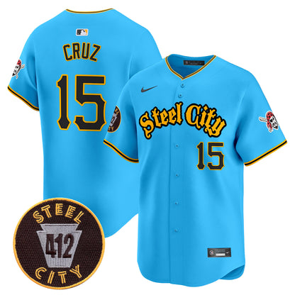 Pittsburgh Pirates 412 Patch Vapor Premier Limited Jersey - All Stitched