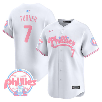 Men's Phillies Bubblegum Pink Vapor Premier Limited Jersey - All Stitched