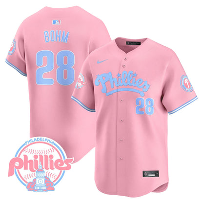 Men's Phillies Bubblegum Pink Vapor Premier Limited Jersey - All Stitched