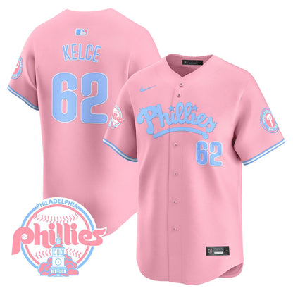 Men's Phillies Bubblegum Pink Vapor Premier Limited Jersey - All Stitched