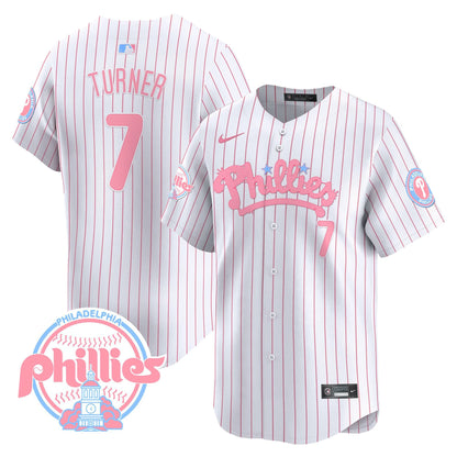Men's Phillies Bubblegum Pink Vapor Premier Limited Jersey - All Stitched