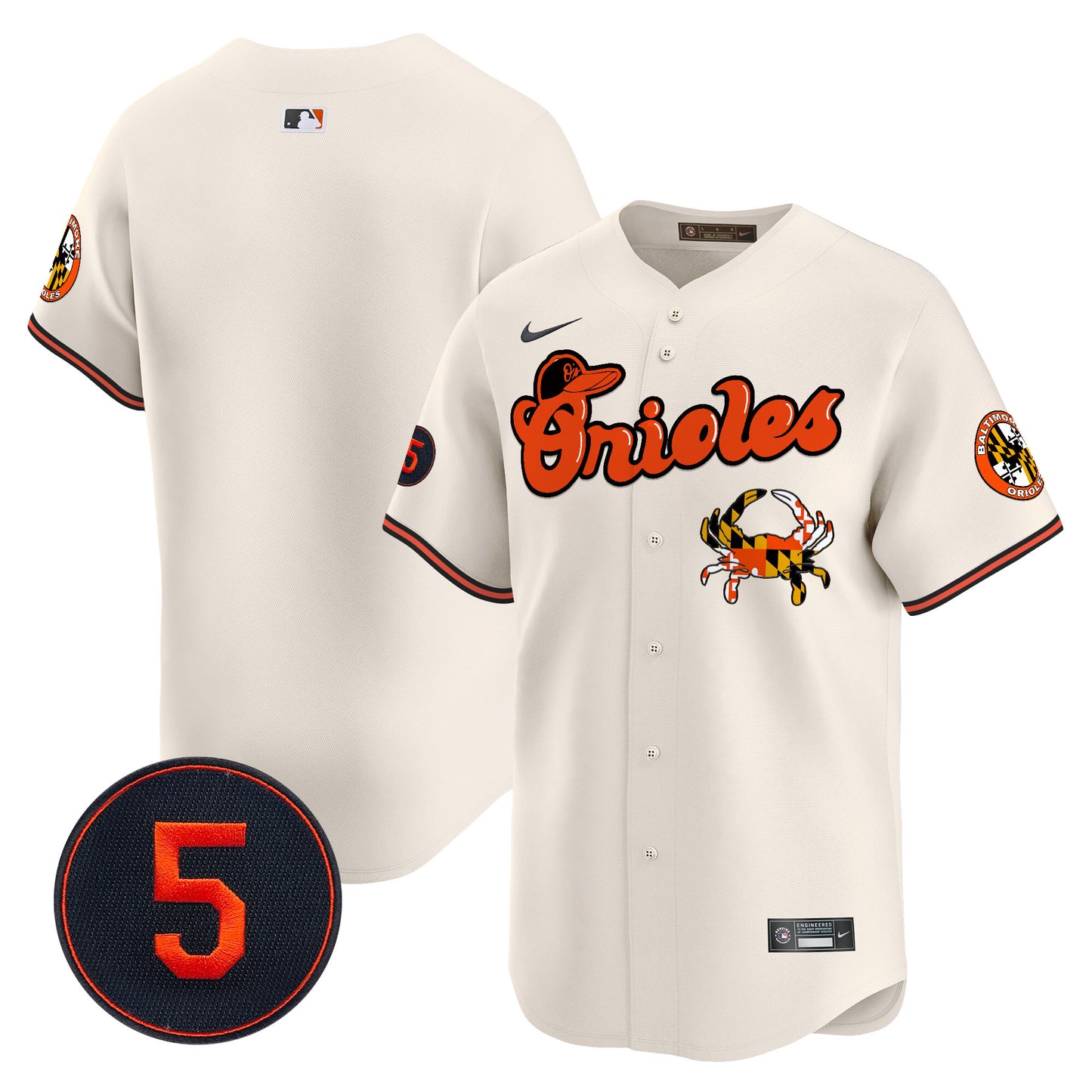 Baltimore Orioles Robinson Patch Vapor Premier Limited Jersey V6 - All Stitched