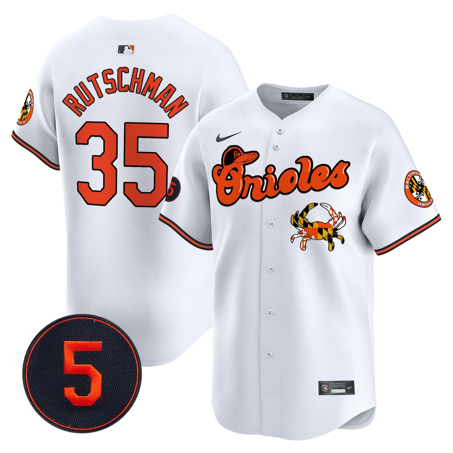 Baltimore Orioles Robinson Patch Vapor Premier Limited Jersey V6 - All Stitched