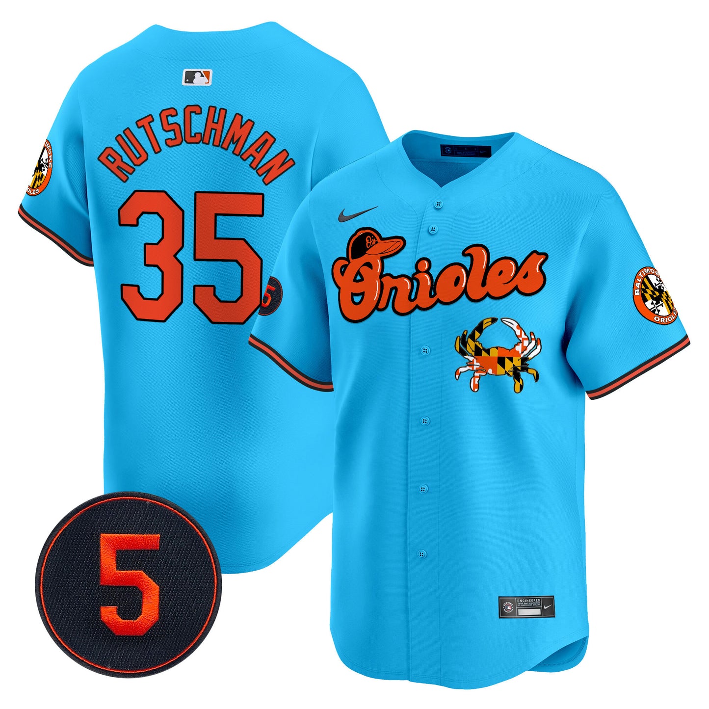 Baltimore Orioles Robinson Patch Vapor Premier Limited Jersey V6 - All Stitched