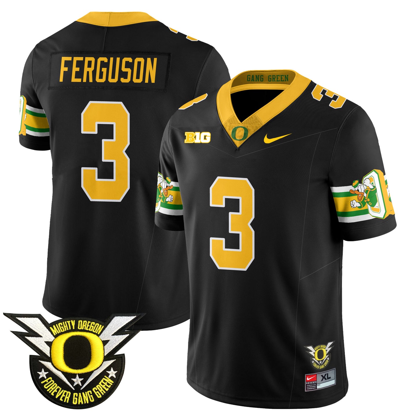 Oregon Ducks 2024 Forever Gang Green Jersey - All Stitched