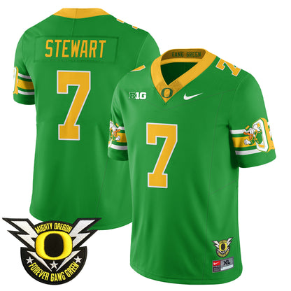 Oregon Ducks 2024 Forever Gang Green Jersey - All Stitched