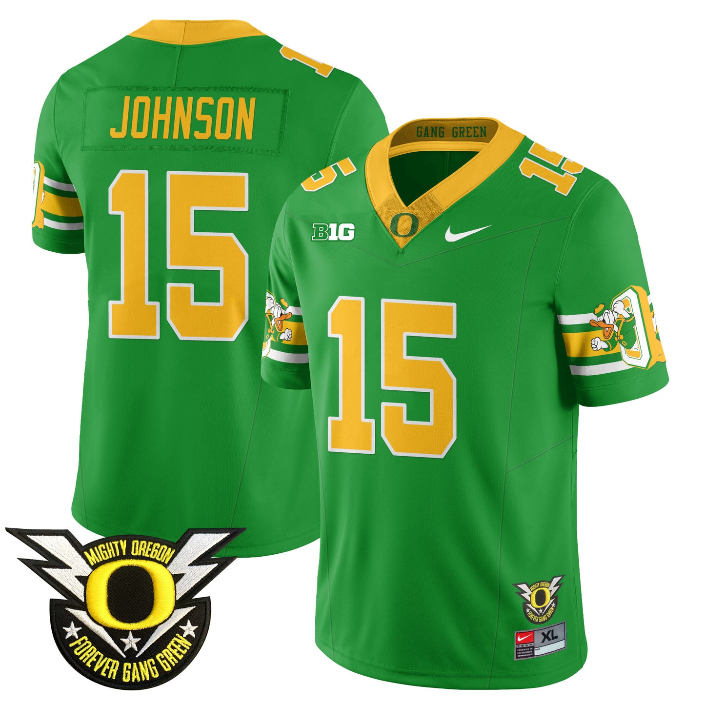 Oregon Ducks 2024 Forever Gang Green Jersey - All Stitched