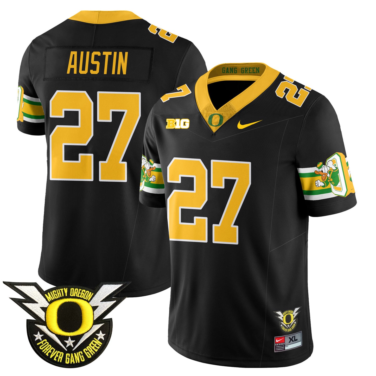 Oregon Ducks 2024 Forever Gang Green Jersey - All Stitched