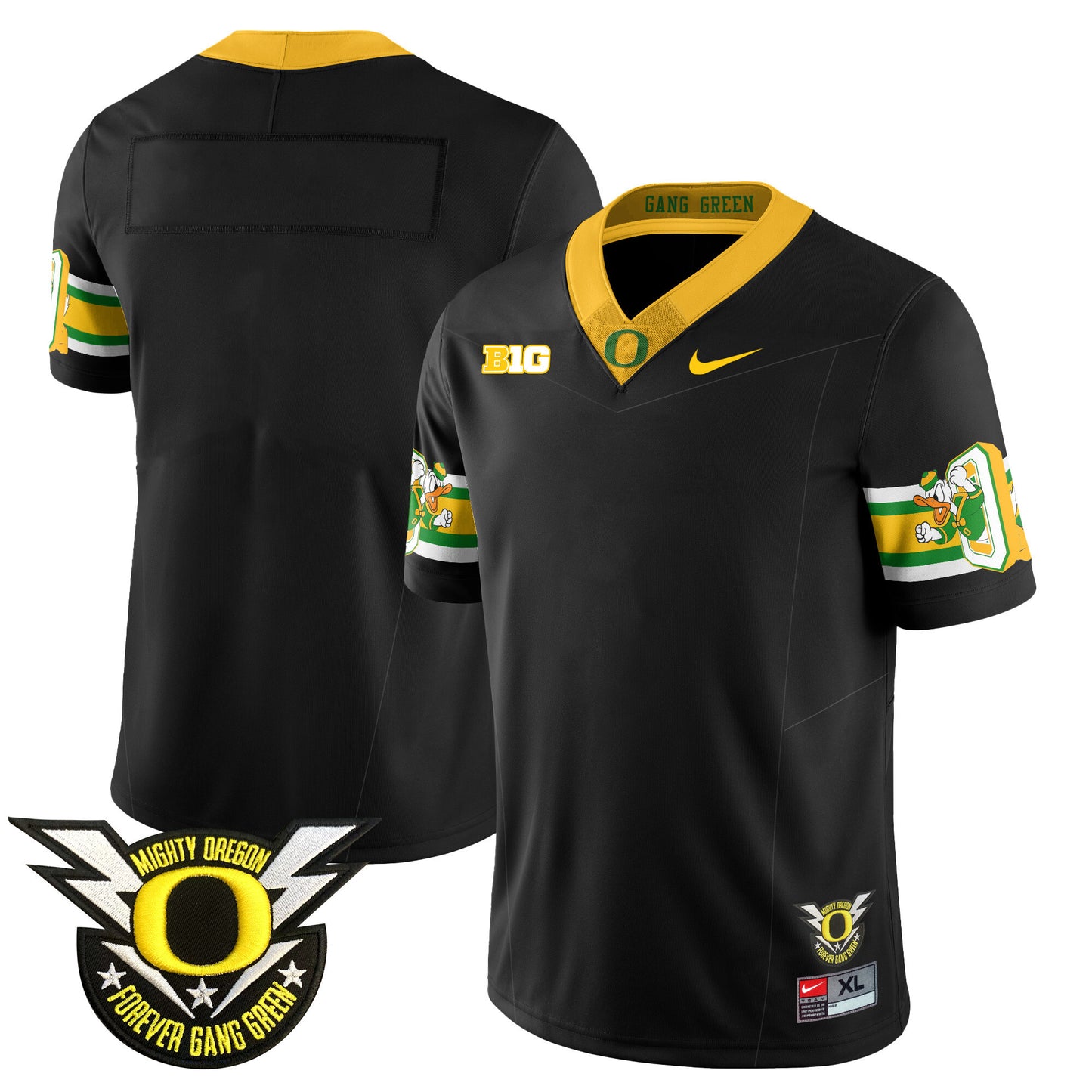 Oregon Ducks 2024 Forever Gang Green Jersey - All Stitched