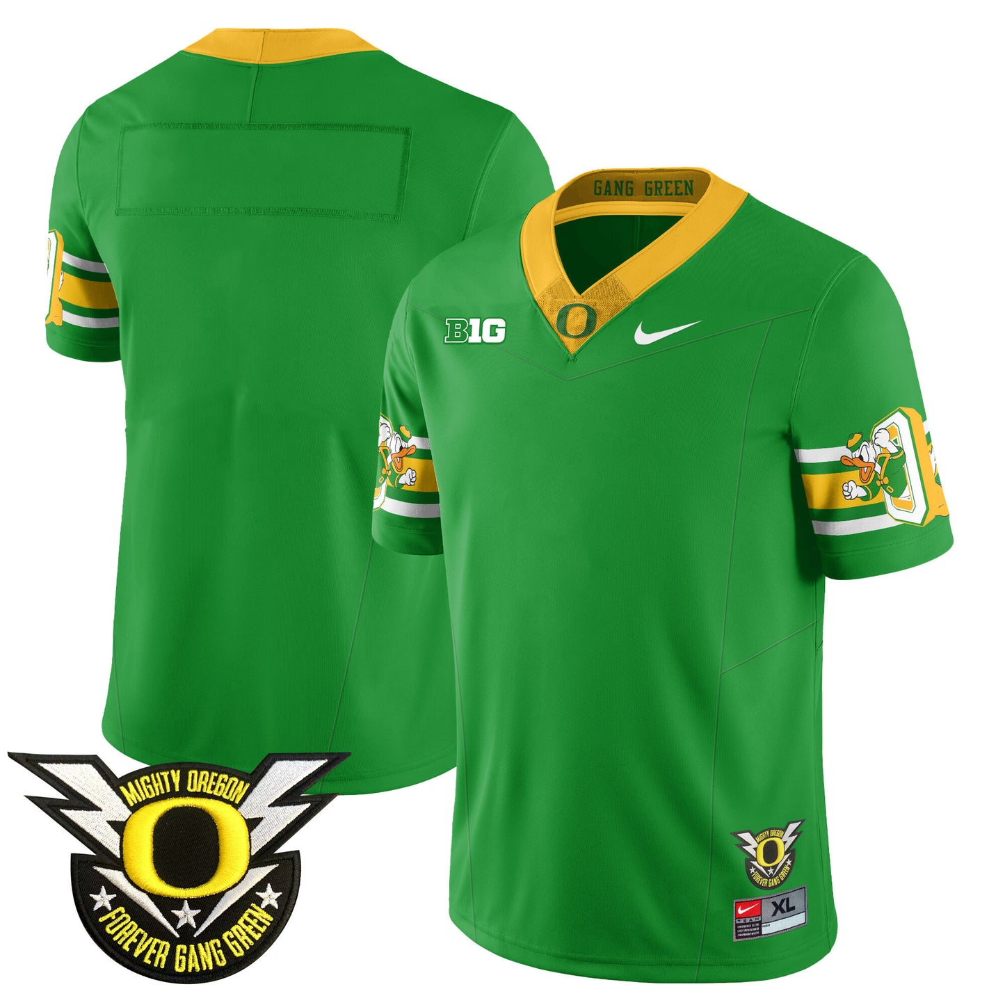 Oregon Ducks 2024 Forever Gang Green Jersey - All Stitched