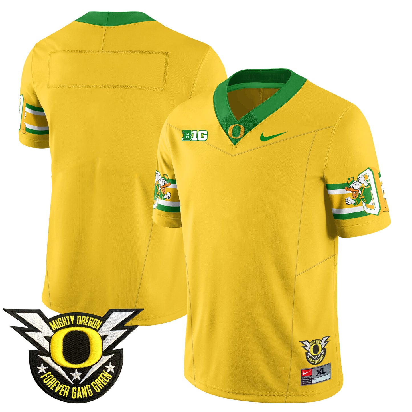 Oregon Ducks 2024 Forever Gang Green Jersey - All Stitched