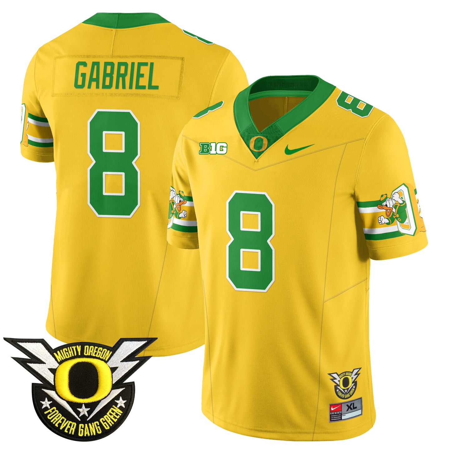 Oregon Ducks 2024 Forever Gang Green Jersey - All Stitched