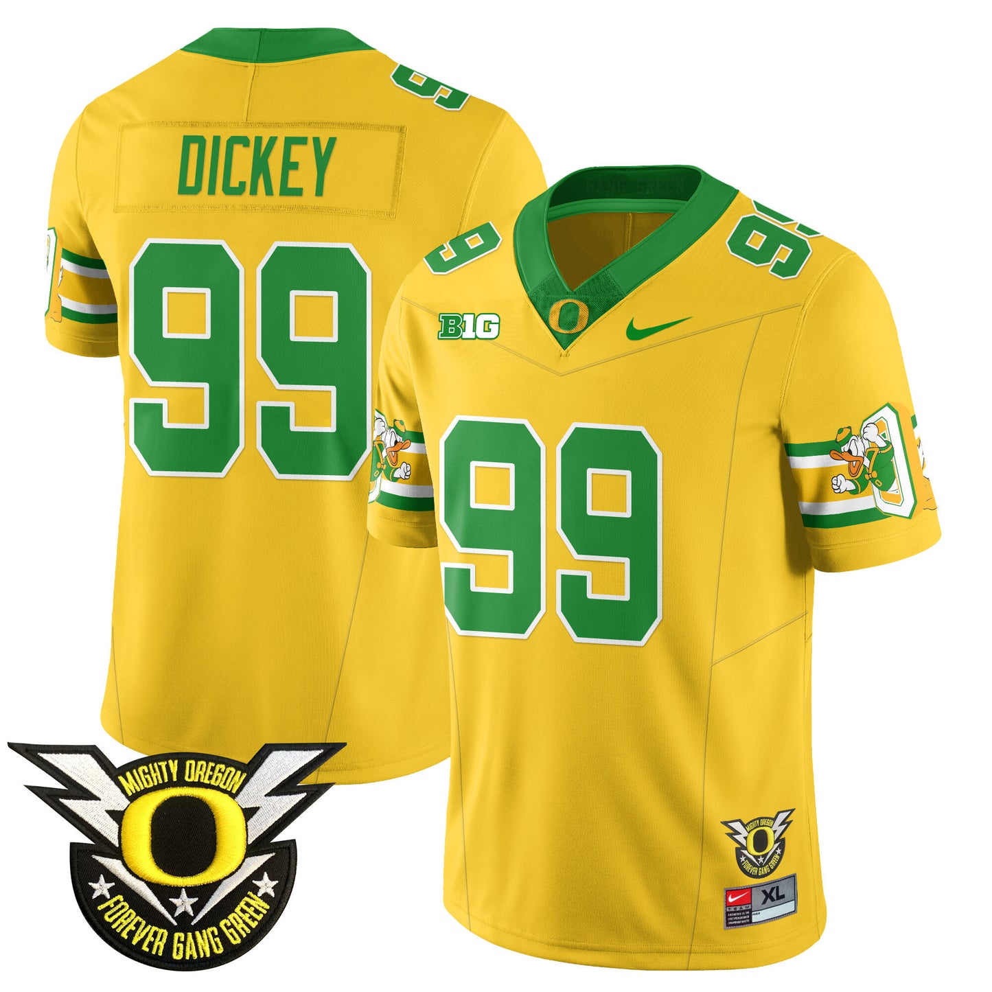 Oregon Ducks 2024 Forever Gang Green Jersey - All Stitched