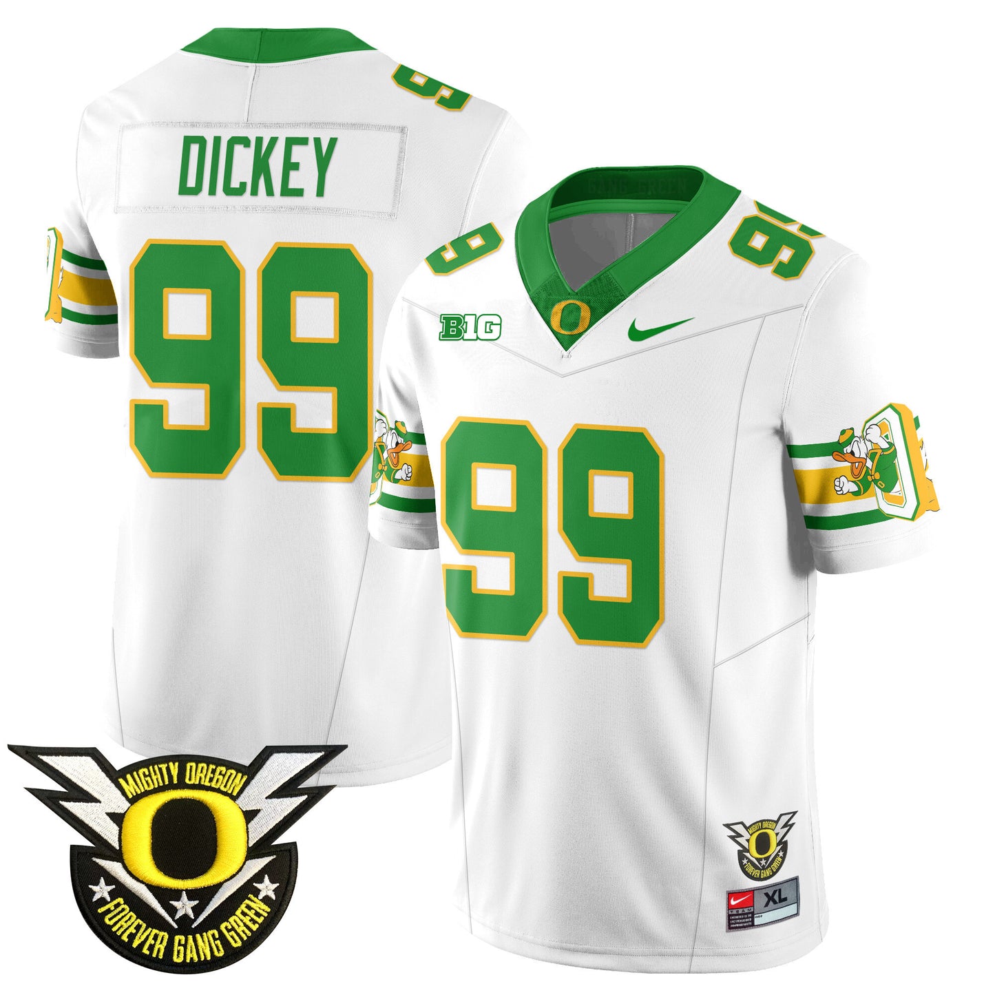 Oregon Ducks 2024 Forever Gang Green Jersey - All Stitched