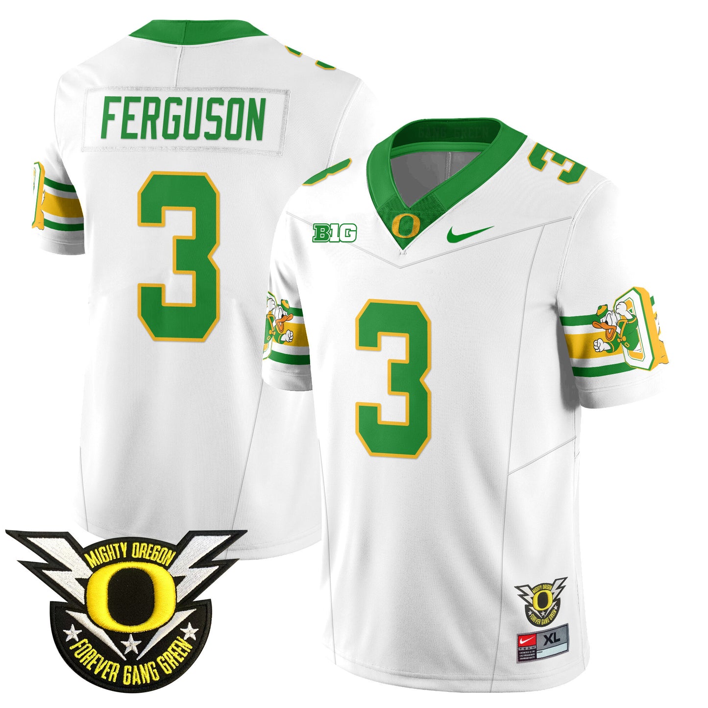 Oregon Ducks 2024 Forever Gang Green Jersey - All Stitched