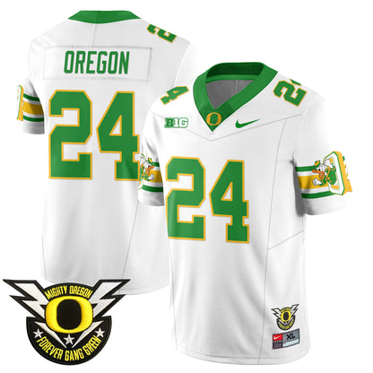 Oregon Ducks 2024 Forever Gang Green Jersey - All Stitched