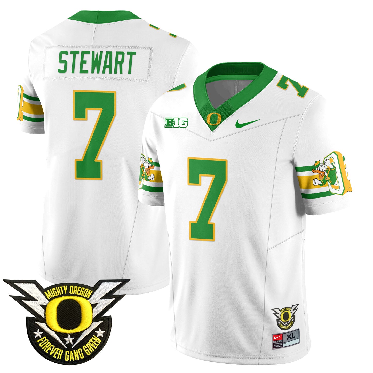 Oregon Ducks 2024 Forever Gang Green Jersey - All Stitched